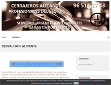 Tablet Screenshot of alicantecerrajeros.com